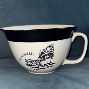 The Bake Shop Large Black and White Mixing Bowl